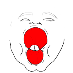 [LINEスタンプ] 赤い口 