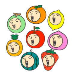 [LINEスタンプ] Zentai Hero Fruits 1