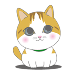 [LINEスタンプ] きずなの丘看板猫 ふくまる 