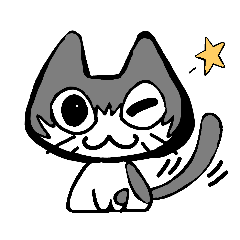 [LINEスタンプ] ネコつき