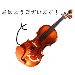 [LINEスタンプ] 可愛いバイオリンちゃんスタンプの画像（メイン）