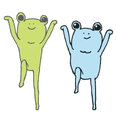 [LINEスタンプ] かえるの師匠と弟子 
