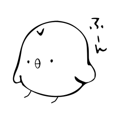 [LINEスタンプ] そっけないトリ 