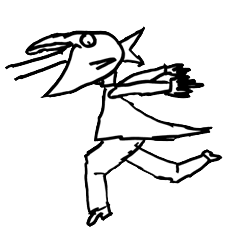 [LINEスタンプ] 走るいきものくん 