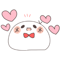 [LINEスタンプ] 使いやすい！ 白もち達のデカ文字スタンプ