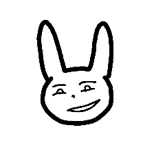 [LINEスタンプ] シュールな顔のウサギ？