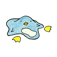 [LINEスタンプ] 色鉛筆で描いた七変化するペンギン 