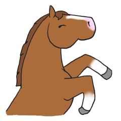 [LINEスタンプ] 可愛いお馬の日常スタンプ①