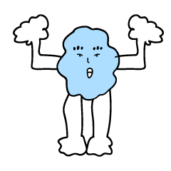 [LINEスタンプ] もくもく雲2 (kr)