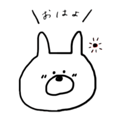 [LINEスタンプ] よく使うあいさつ(うさぎさん)