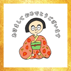 [LINEスタンプ] ボブめがねさん(冬)