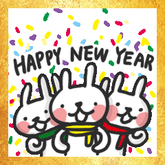 [LINEスタンプ] ハロー！ウサギの新年