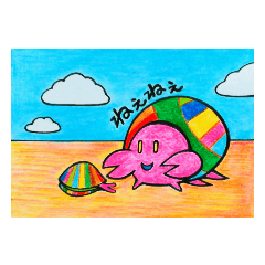 [LINEスタンプ] ♪ヤドカリおかちゃん♪