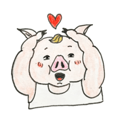 [LINEスタンプ] ブタさん-森の友達 