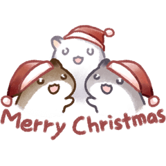 [LINEスタンプ] Hamster 4 メリークリスマス！ハムちゃん