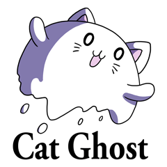 [LINEスタンプ] Cat Ghost Stickerの画像（メイン）