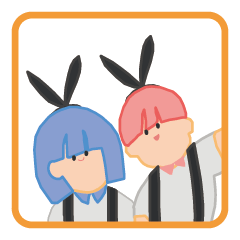 [LINEスタンプ] うさぎのように ！ 