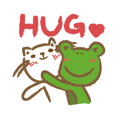 [LINEスタンプ] にゃ にゃ クワッ クワッ 