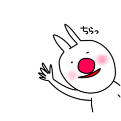[LINEスタンプ] 鼻が大きいウサギ