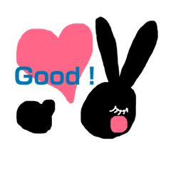 [LINEスタンプ] 黒USAGI
