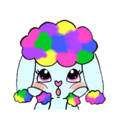 [LINEスタンプ] レインボーアフロのワンダフルちゃん