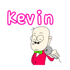 [LINEスタンプ] Kevin is nice guy
