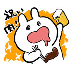 [LINEスタンプ] 食い意地うさぎ 