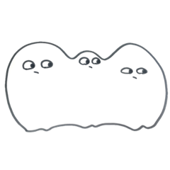 [LINEスタンプ] しろくろぐねぐね 