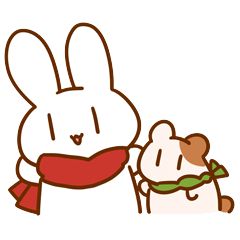[LINEスタンプ] うさぎとはむ