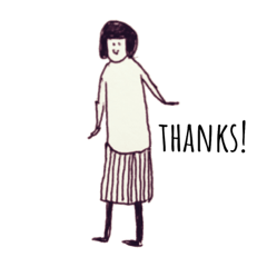 [LINEスタンプ] 女の子ときのこ