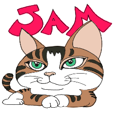 [LINEスタンプ] 覚めた猫のJAM 日常スタンプの画像（メイン）