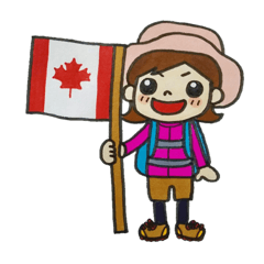 [LINEスタンプ] カナダ大好きカエデちゃんの画像（メイン）