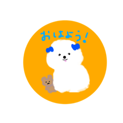 [LINEスタンプ] 白いトイプードルのスタンプ 