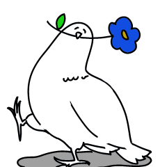 [LINEスタンプ] 陽気な白ハト fetchpriority=high