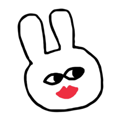 [LINEスタンプ] 丸い目のウサギ 