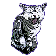 [LINEスタンプ] つぶやき猫_00