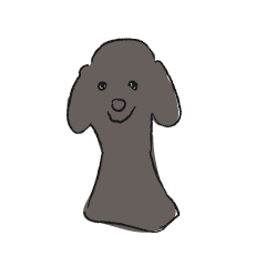 [LINEスタンプ] くろい犬ときいろい犬 