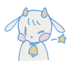 [LINEスタンプ] ゆるい手描きの子ヤギくん