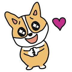[LINEスタンプ] コーギーのポピーちゃん