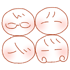 [LINEスタンプ] まんまるファミリースタンプ 