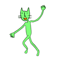 [LINEスタンプ] 緑色の猫とスペイン語