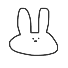 [LINEスタンプ] まがお うさぎ 