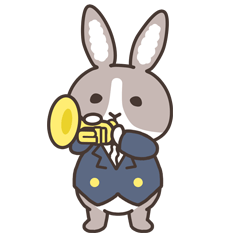 [LINEスタンプ] 紳士なウサギ「ラッキー」の画像（メイン）