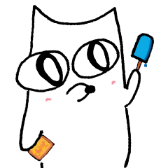[LINEスタンプ] 白ネコのへらい（heraifu） 