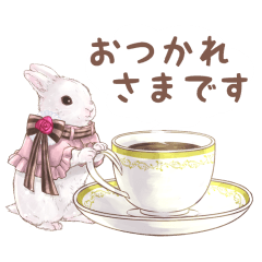 [LINEスタンプ] リアカワうさぎ