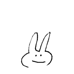 [LINEスタンプ] しゃべらないうさぎ 