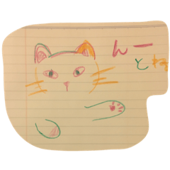 [LINEスタンプ] クーピーで描いたネコ 1 