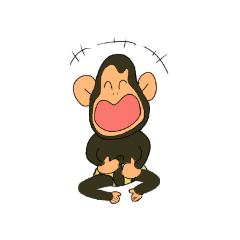 [LINEスタンプ] お猿の仲間たち1