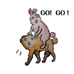 [LINEスタンプ] rabbit   and  sheep