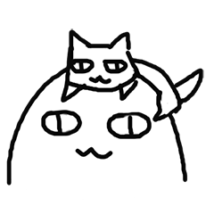 [LINEスタンプ] もちもちはネコが好き